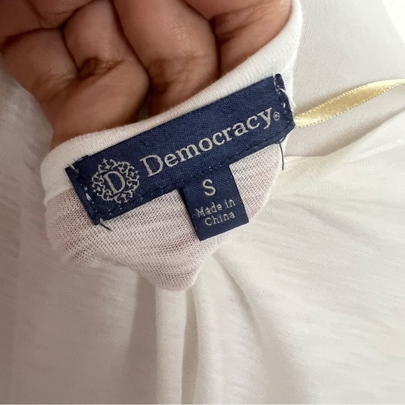 Democracy Women's Size Small 
Oversized Short Sleeve T-Shirt - Picture 9 of 11